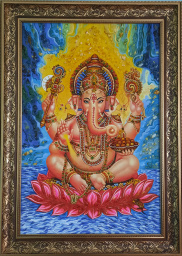 Янтарное мурти Ганеша ( размер 30*40)