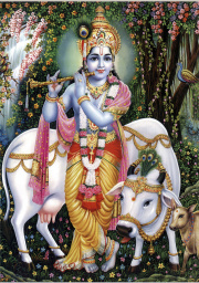 Мурти на холсте Кришна А4