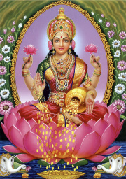 Мурти на холсте Лакшми А4