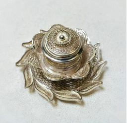 Вибхутница из серебра, 2.5 см.