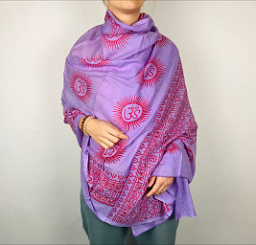 Шарф тонкий, фиолетовый