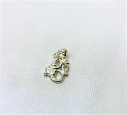 Кулон "Ом", серебро, 1.5 см.