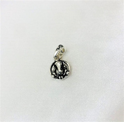 Кулон "Ганеша в круге", серебро, 1.5 см.