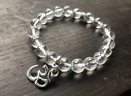 Браслет из горного хрусталя, 16.7 см.